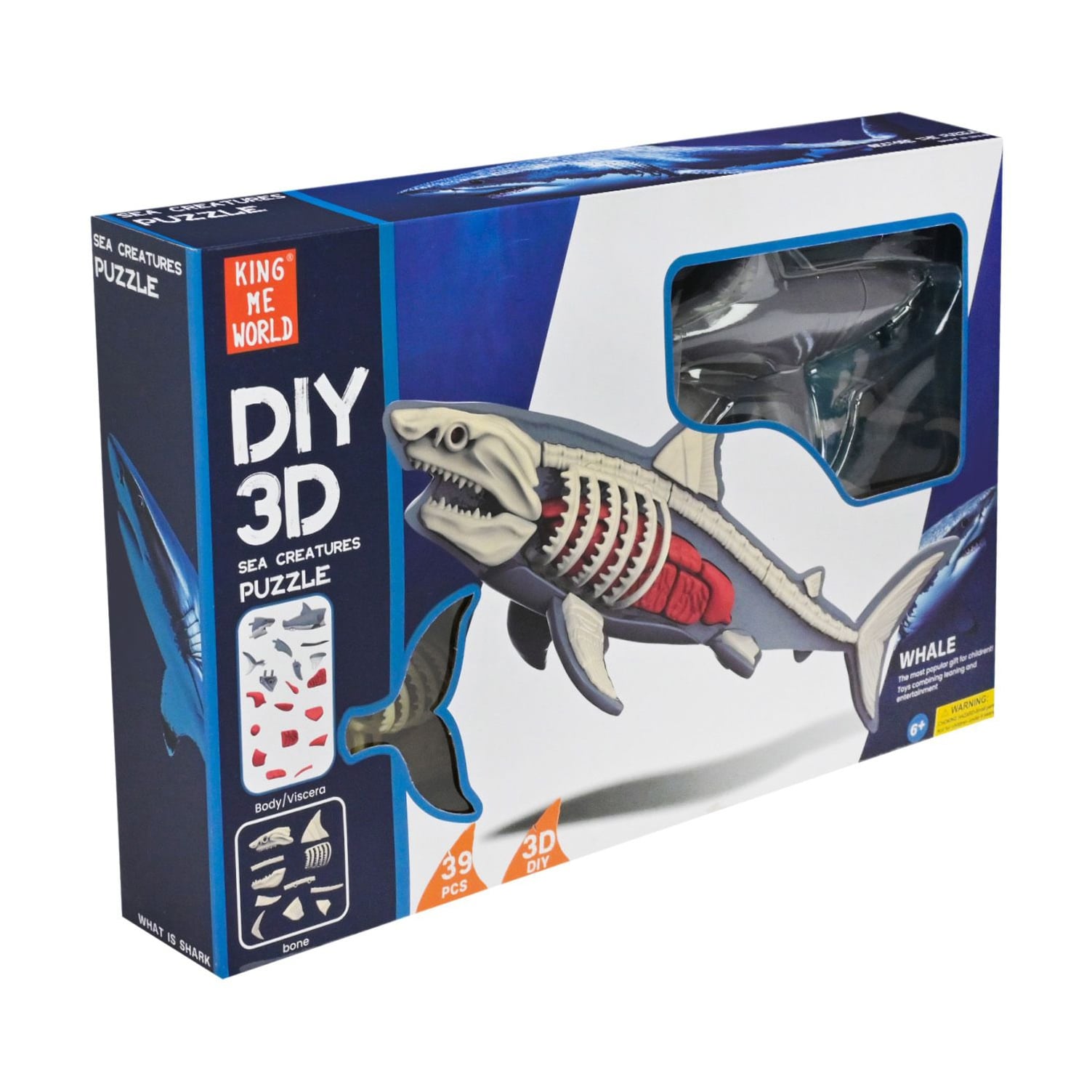 3D-конструктор Shantou Jinxing Набір анатомія тварин Акула, від 6 років (310B-16)